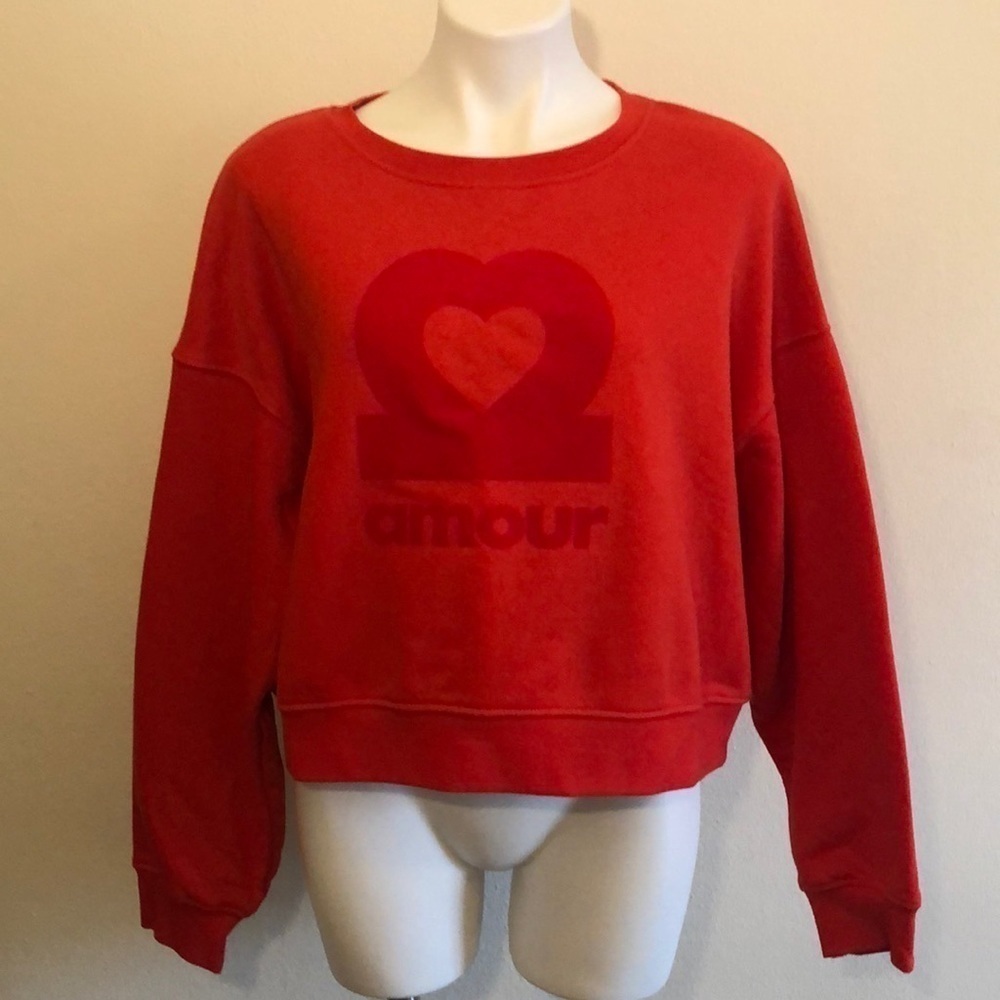 NWT H&M semi cropped pull over size M